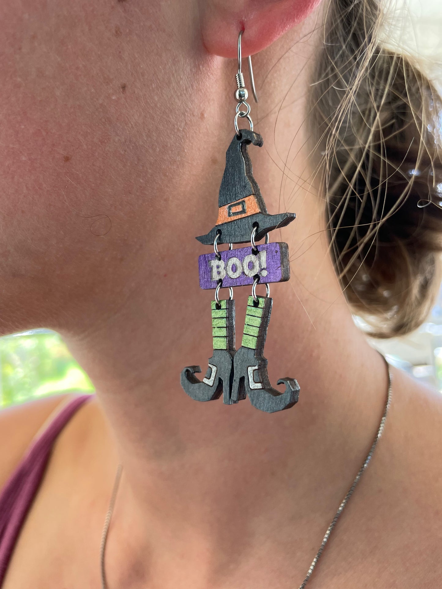 Halloween Witch Dangle Earring