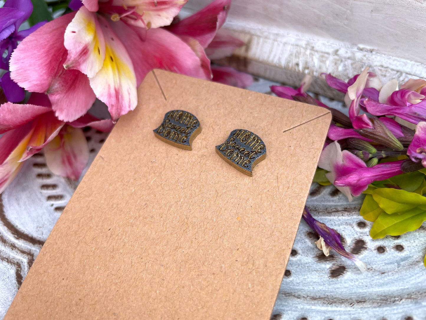 Home Sweet Dome Studded Earrings