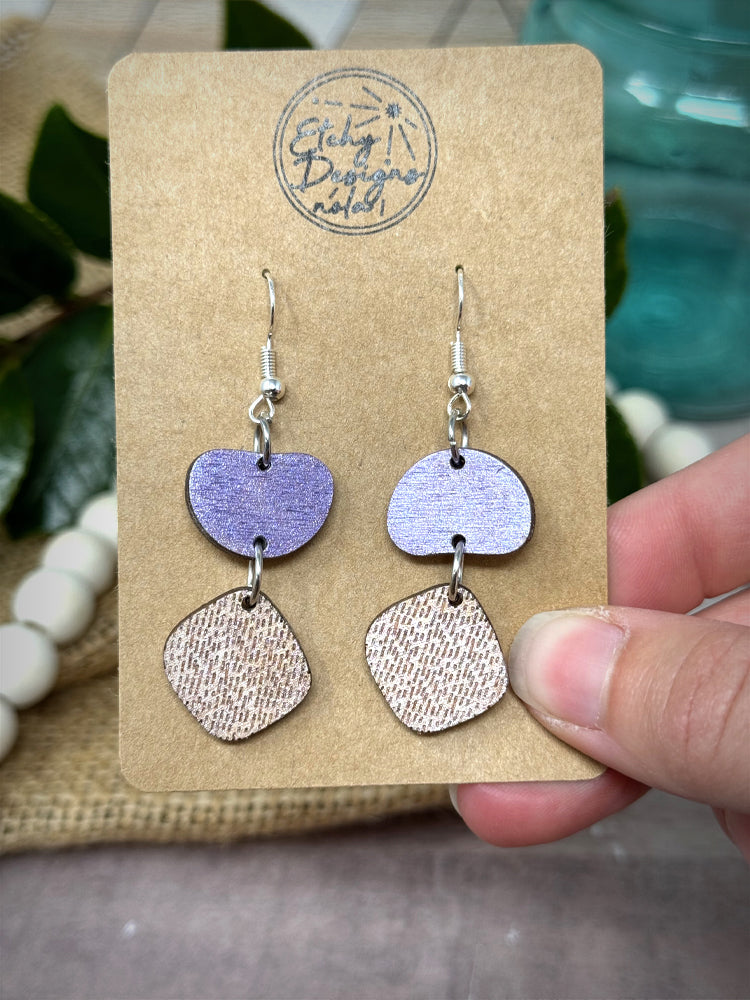 Textured Drop Down Earrings