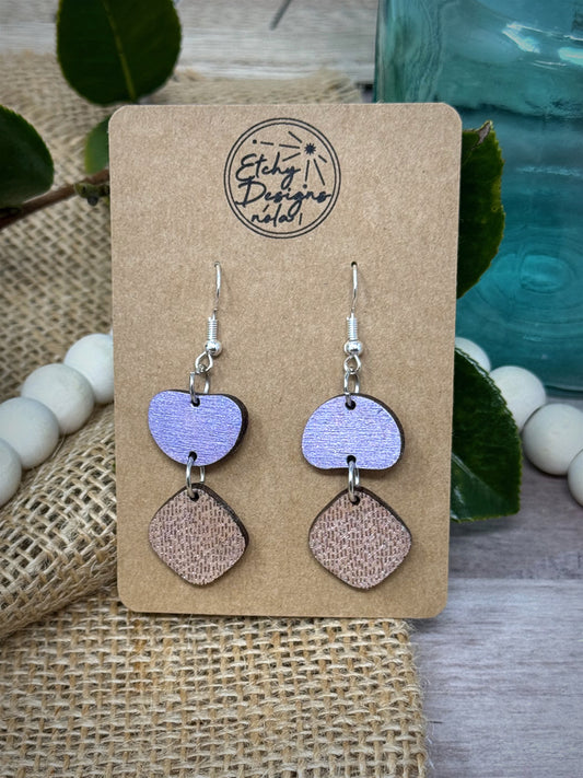 Textured Drop Down Earrings