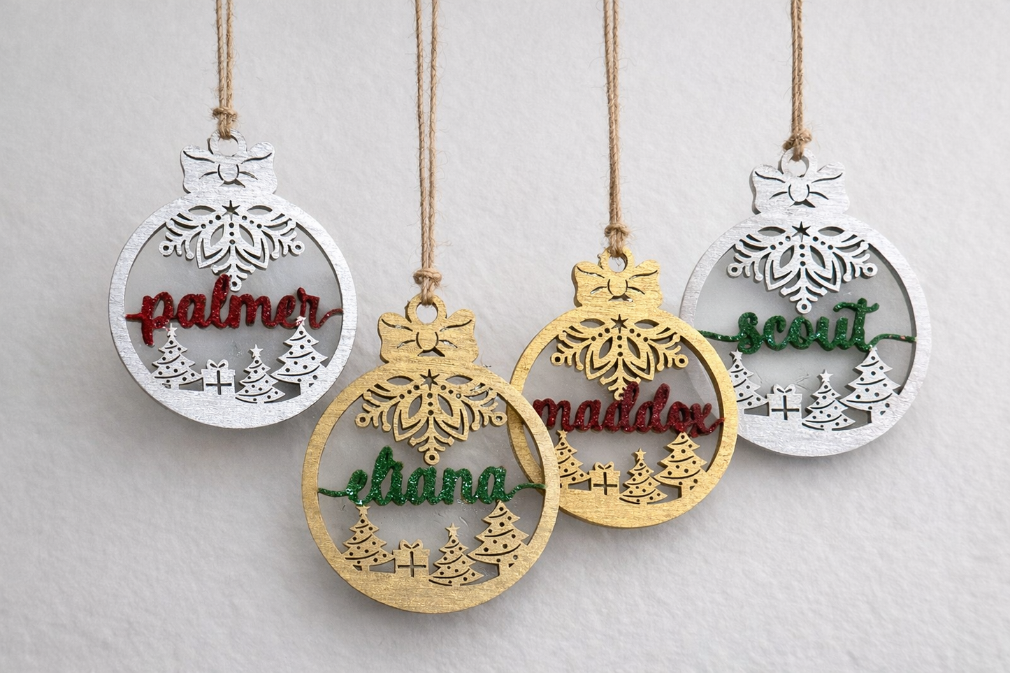 Wooden Christmas Ornament with Custom Name
