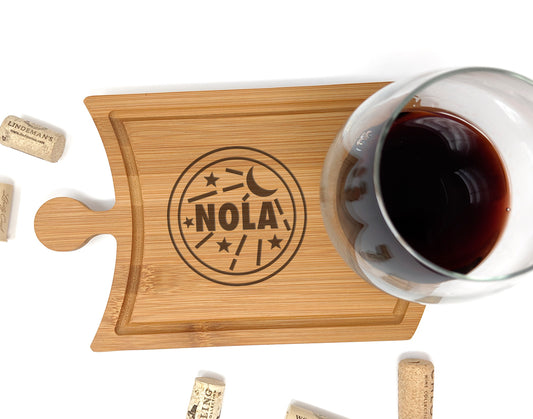 NOLA Watermeter Etched Cheese and Wine Tray