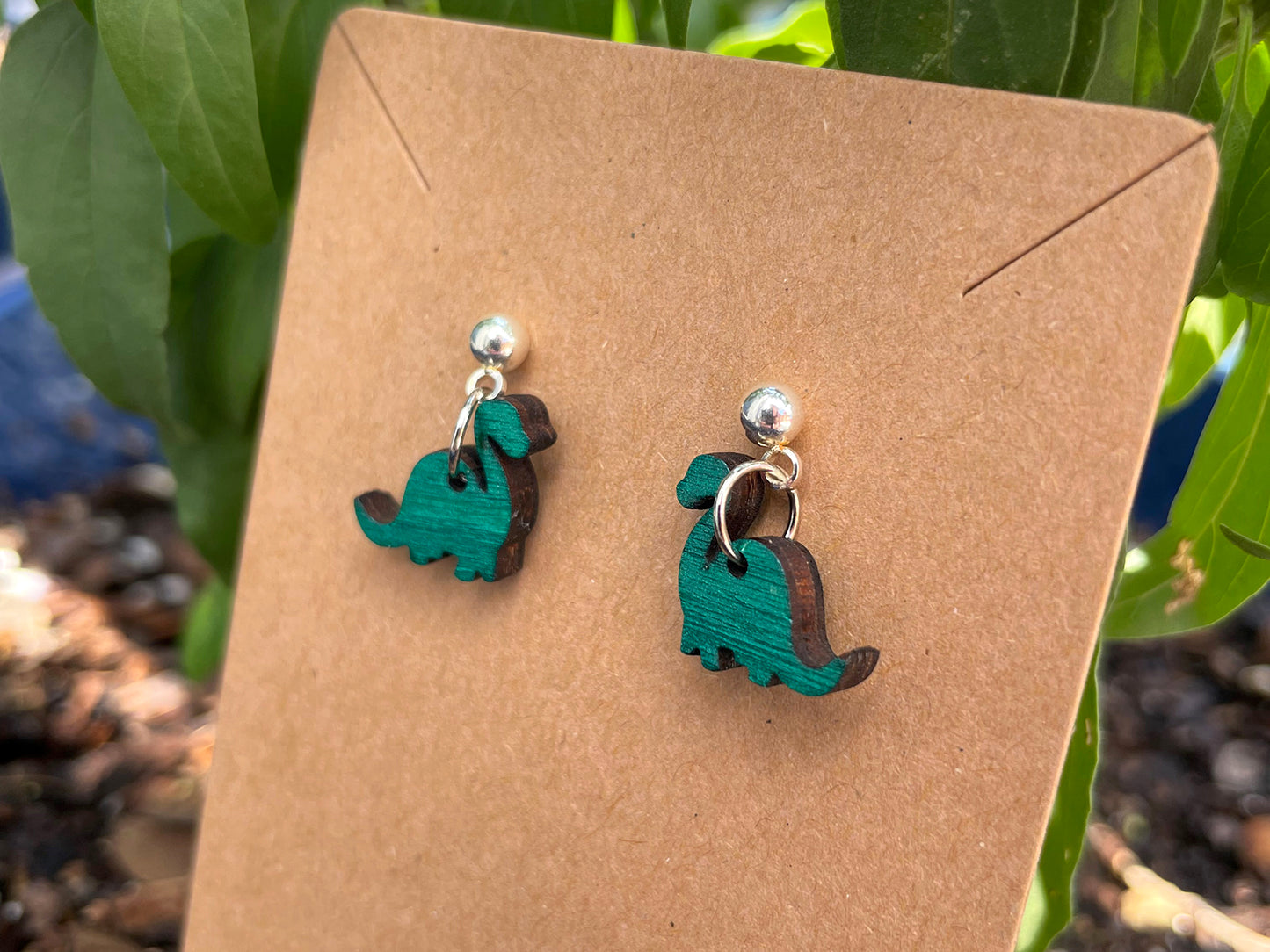 Dinosaur Studded and Dangle Earrings