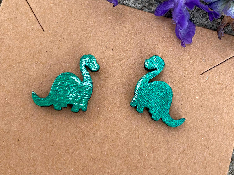 Dinosaur Studded and Dangle Earrings