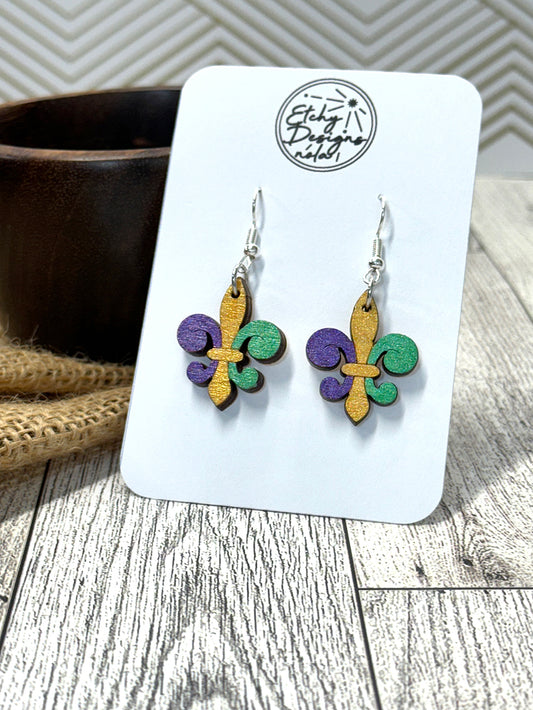 Mardi Gras Fleur De Lis - Dangle