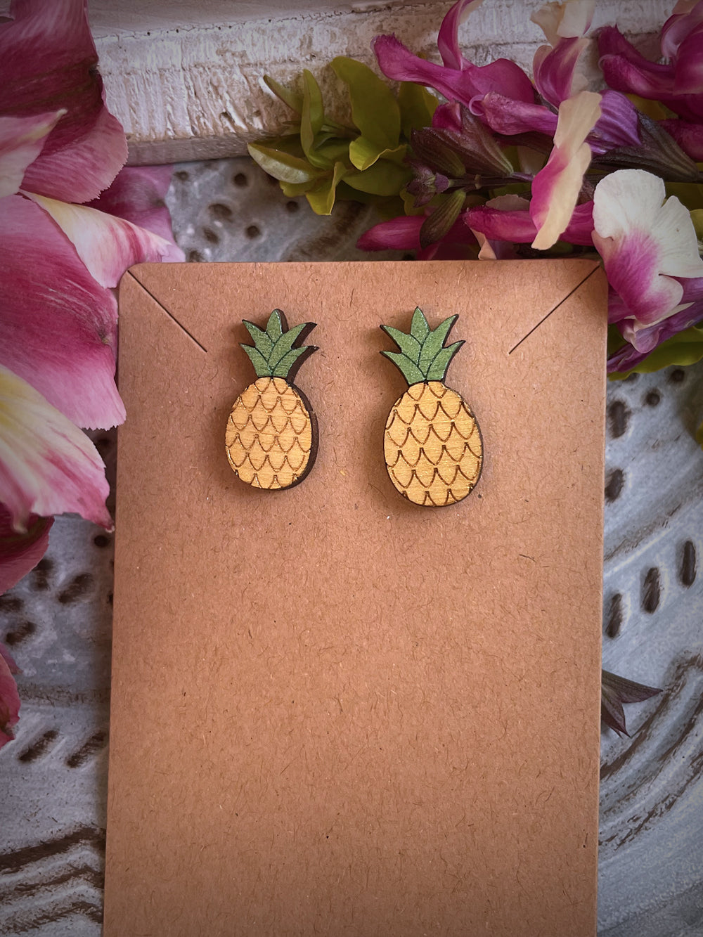 Pineapple Studded Earrings