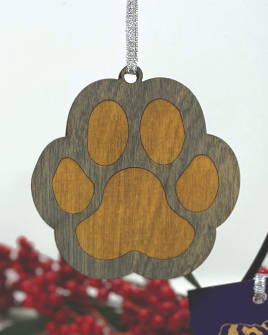 Tiger Paw Print Ornament